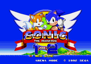 Sonic 1 and 2 Title Screen